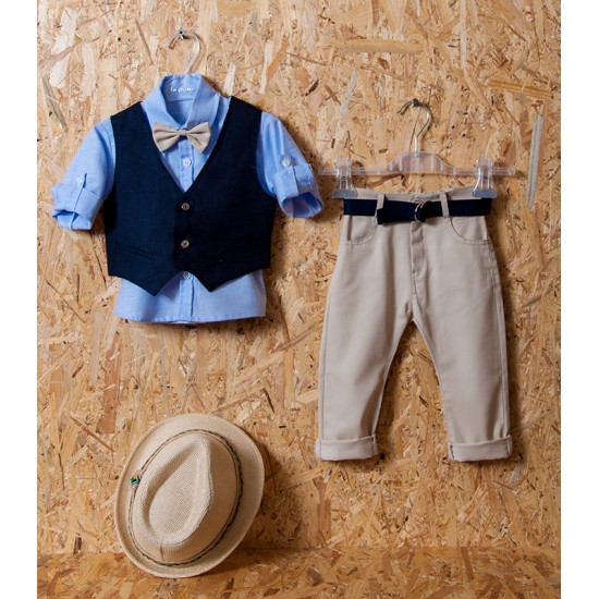 Baptismal clothing set for boys with style and aspect 