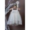 Romantic christening dress in A line with radish