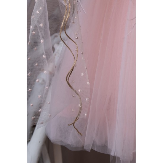 Βαπτιστικό φόρεμα σε ρόζ απόχρωση