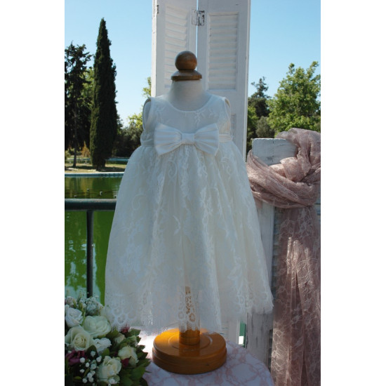 Christening dress in a straight line handmade Για κορίτσια